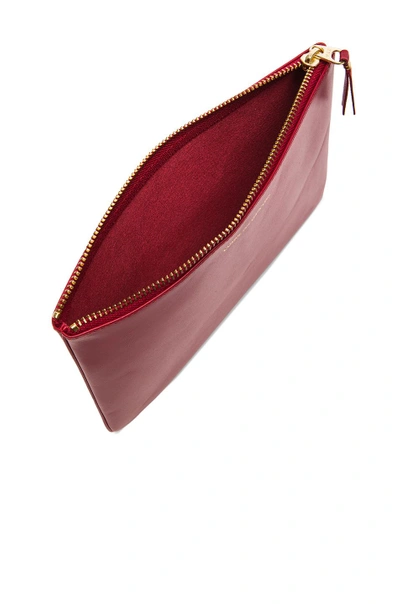 Comme Des Garçons Top Zip Wallet In Red