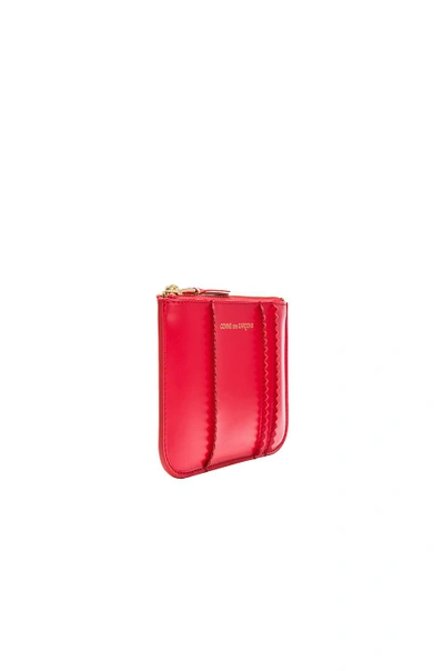 Comme Des Garçons Raised Spike Small Pouch In Red