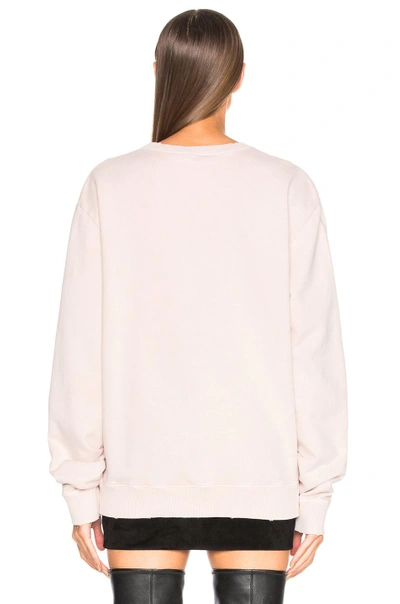 Shop Saint Laurent Crewneck Sweatshirt In Pink