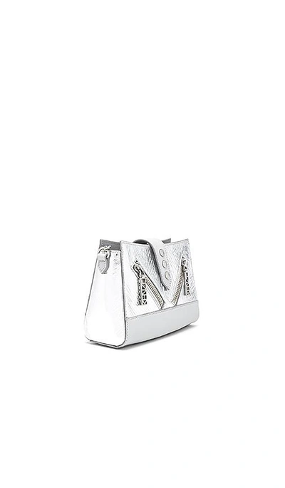 Shop Kenzo Mini Shoulder Bag In Metallic Silver