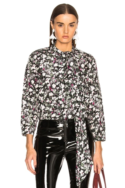 Shop Acne Studios Bodil Blouse In Black,floral