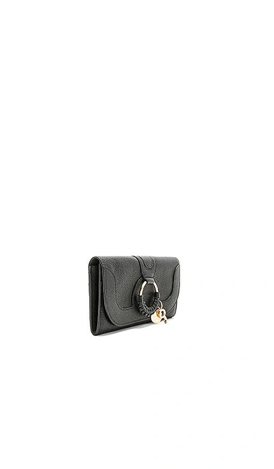 Shop See By Chloé Hana Long Leather Wallet In Black