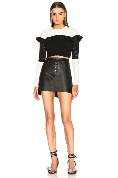 Shop Amiri Leather Skirt In Black
