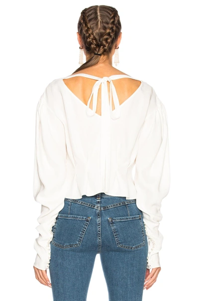 Shop Magda Butrym Lucena Blouse In White