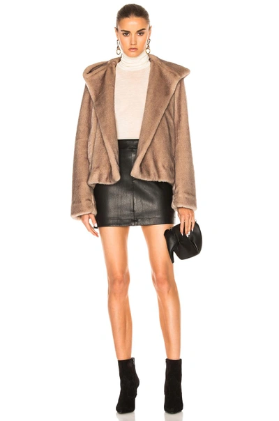 Shop Helmut Lang Leather Skirt In Black