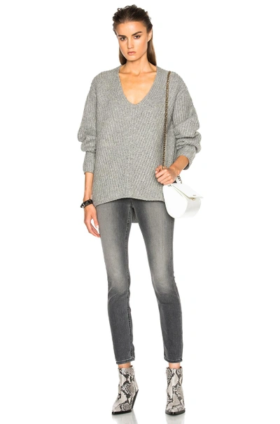 Shop Acne Studios Deborah Sweater In Pale Grey Melange
