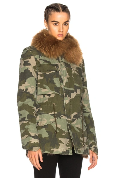 Shop Mr & Mrs Italy Canvas Field Jacket In Camo,green