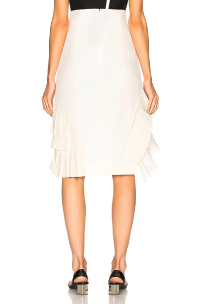 Shop Jacquemus Ruffled Skirt In White