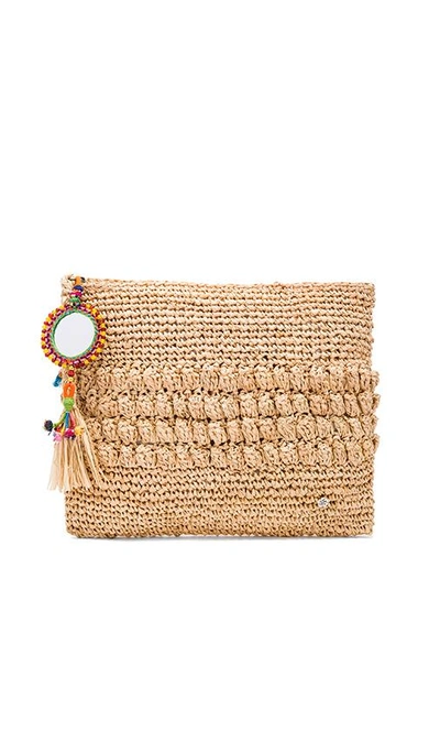 Shop Florabella Muga Clutch In Natural Multi