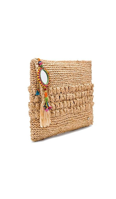 Shop Florabella Muga Clutch In Natural Multi