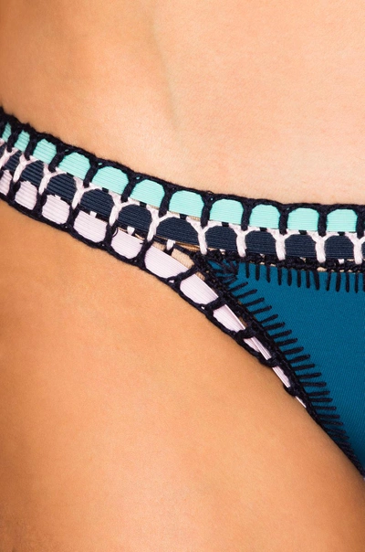 Shop Kiini Flor Bikini Bottom In Blue