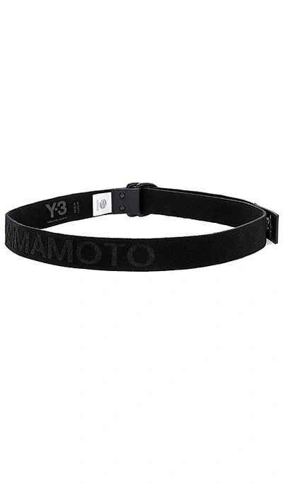 Shop Y-3 Elastic Belt In Black