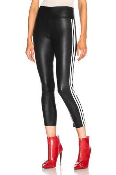 Shop Sprwmn High Waist Capri Leather Legging In Black