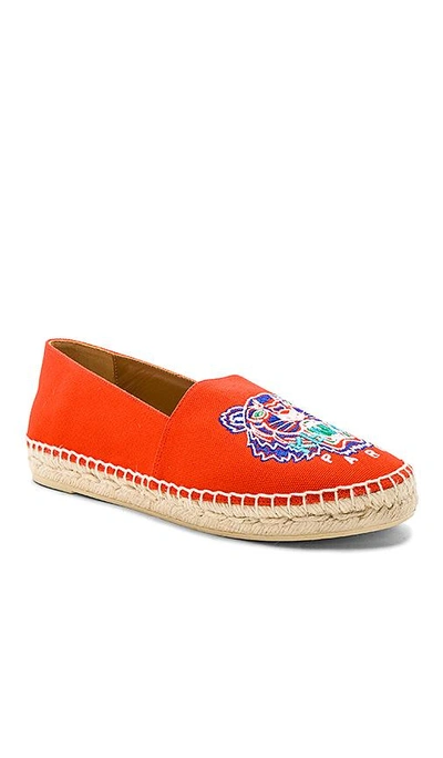 Shop Kenzo Classic Tiger Espadrille In Red