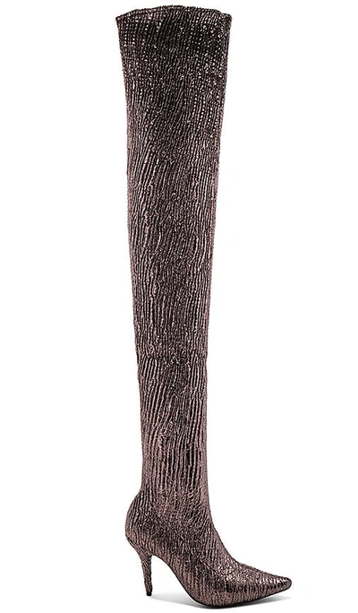 Shop Jeffrey Campbell Gamora Boot In Metallic Bronze