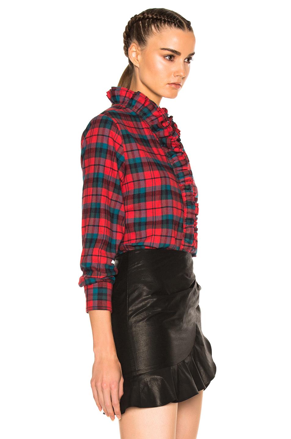 Isabel Marant Étoile Isabel Marant Etoile Awendy Ruffled Check Shirt In