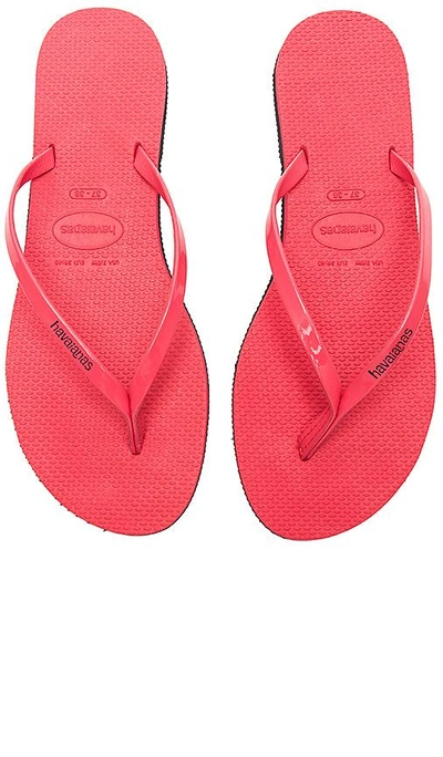 Shop Havaianas You Metallic Sandal In Coral New