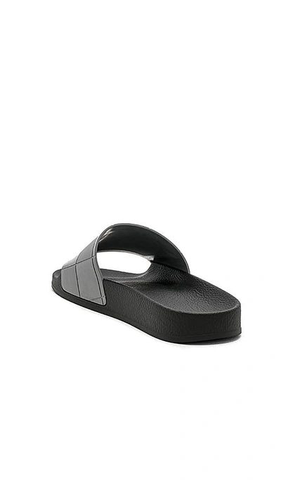 Shop Adidas Originals Adilette Checkerboard Slide In Core Black & Granite