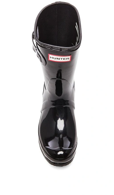 Hunter Original Short Gloss Rain Boots In Black