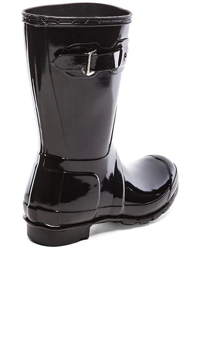 Shop Hunter Original Short Gloss Boot In Black