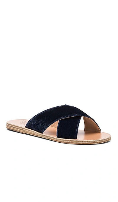 Shop Ancient Greek Sandals Thais Slide In Navy