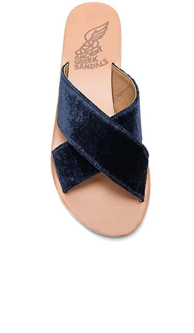 Shop Ancient Greek Sandals Thais Slide In Navy