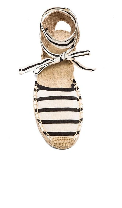 Shop Soludos Classic Stripe Sandal In Black