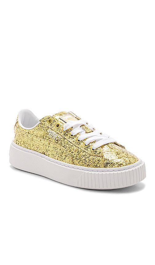 puma gold glitter sneakers