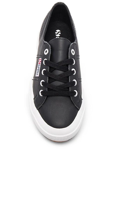 Shop Superga 2750 Cotu Classic Leather Sneaker In Black