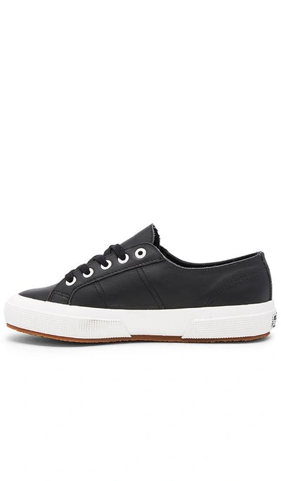 Shop Superga 2750 Cotu Classic Leather Sneaker In Black