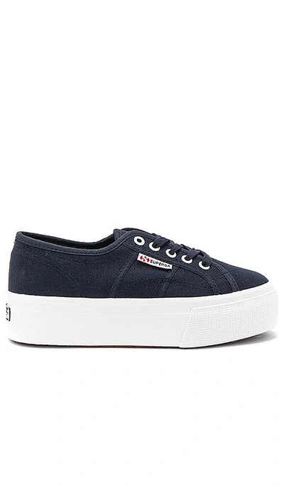 Shop Superga 2790 Platform Sneaker In Navy