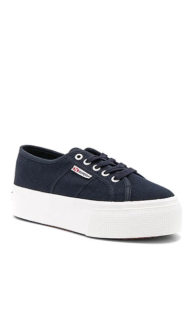 Shop Superga 2790 Platform Sneaker In Navy