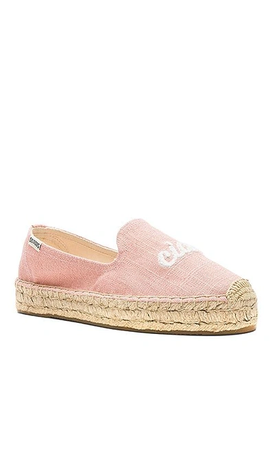 Shop Soludos Ciao Bella Smoking Slipper In Dusty Rose