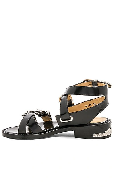 Shop Toga Buckle Polido Sandal In Black