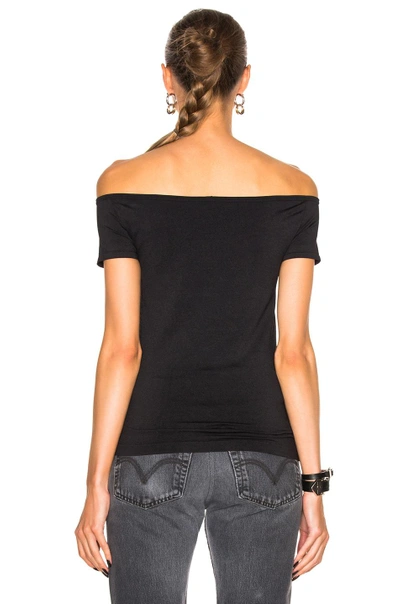 Shop Helmut Lang Open Boat Neck Top In Black