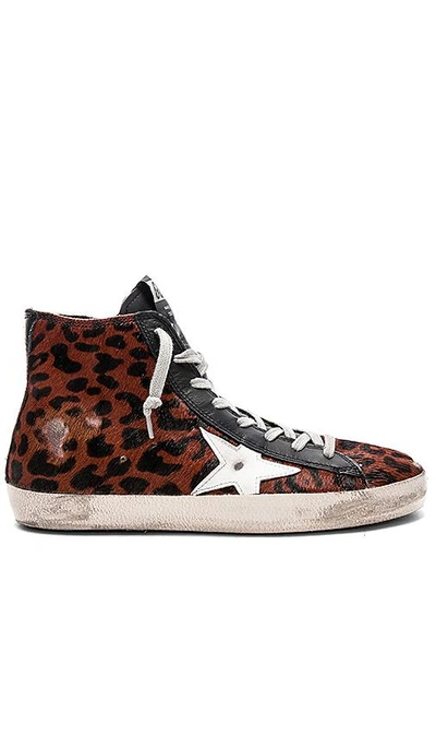 Shop Golden Goose Francy Cow Fur Sneaker In Brown