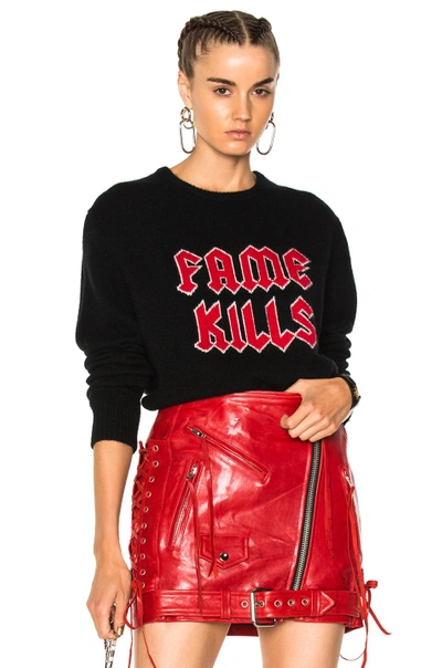 Shop Adaptation Fame Kills Cashmere Sweater In Black