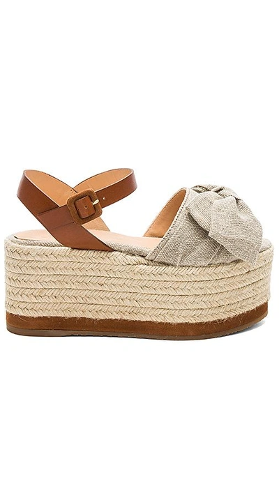 Shop Castaã±er Wistaria Platform Sandal In Beige