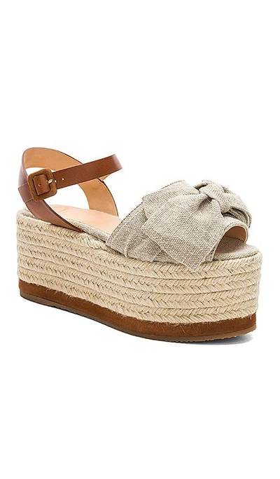 Shop Castaã±er Wistaria Platform Sandal In Beige