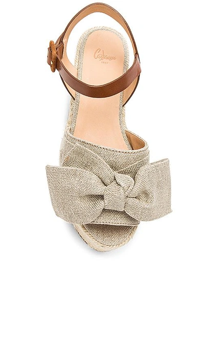 Shop Castaã±er Wistaria Platform Sandal In Beige