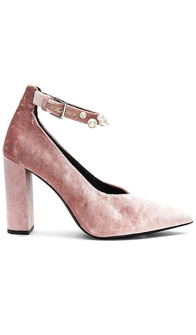 Shop Sol Sana Isla Heel In Dusty Rose Velvet Pearl