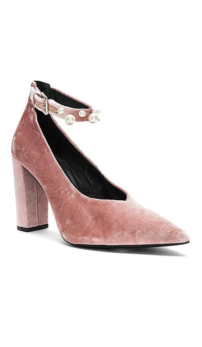 Shop Sol Sana Isla Heel In Dusty Rose Velvet Pearl