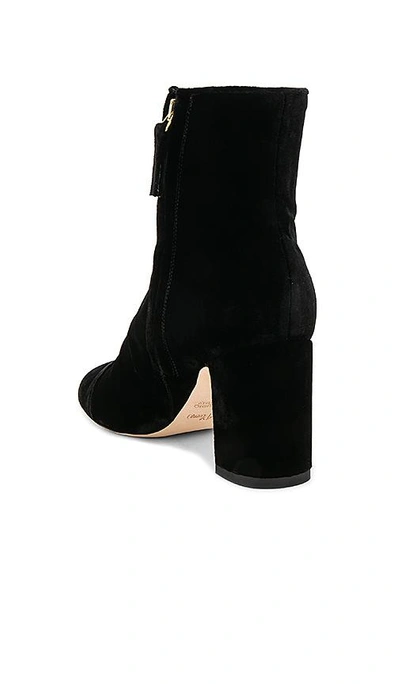 Shop Polly Plume Ally Velvet Bootie In Black