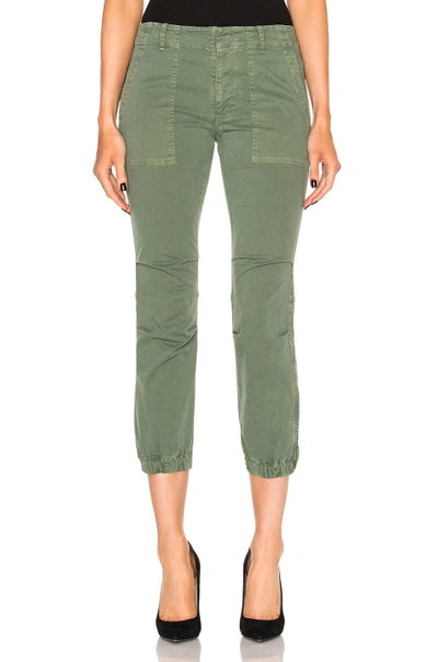 Nili Lotan Tel Aviv Cropped Stretch-cotton Twill Tapered Pants In Camo