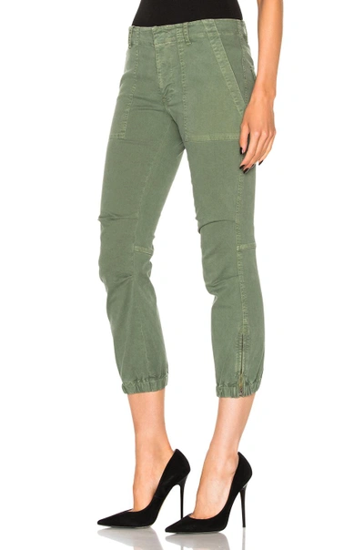 Nili Lotan Tel Aviv Cropped Stretch-cotton Twill Tapered Pants In Camo