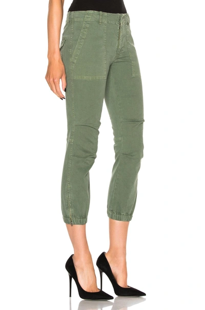 Nili Lotan Tel Aviv Cropped Stretch-cotton Twill Tapered Pants In Camo