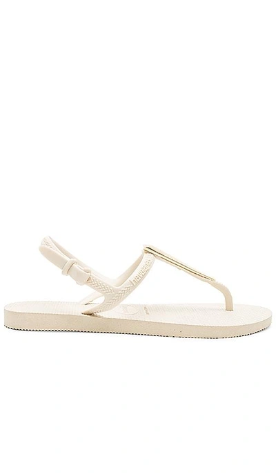 Shop Havaianas Freedom Slim Maxi Sandal In Beige