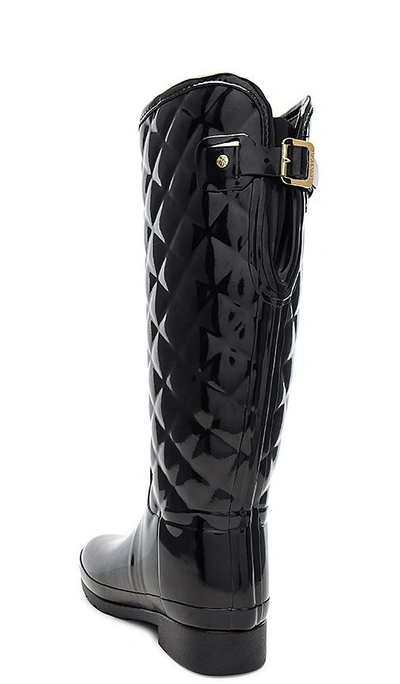 Shop Hunter Refined Gloss Quilt Tall Boot In Black