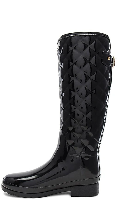 Shop Hunter Refined Gloss Quilt Tall Boot In Black