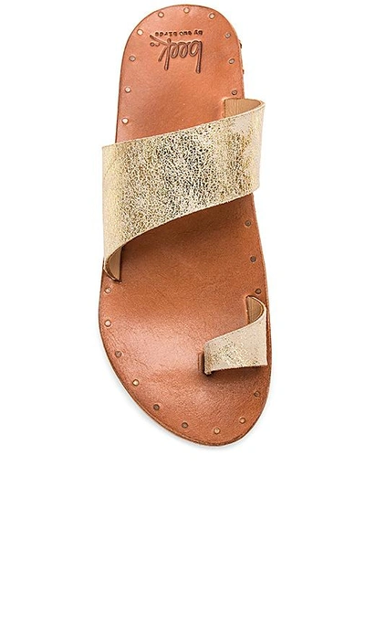 Shop Beek Finch Sandal In Distressed Gold & Tan